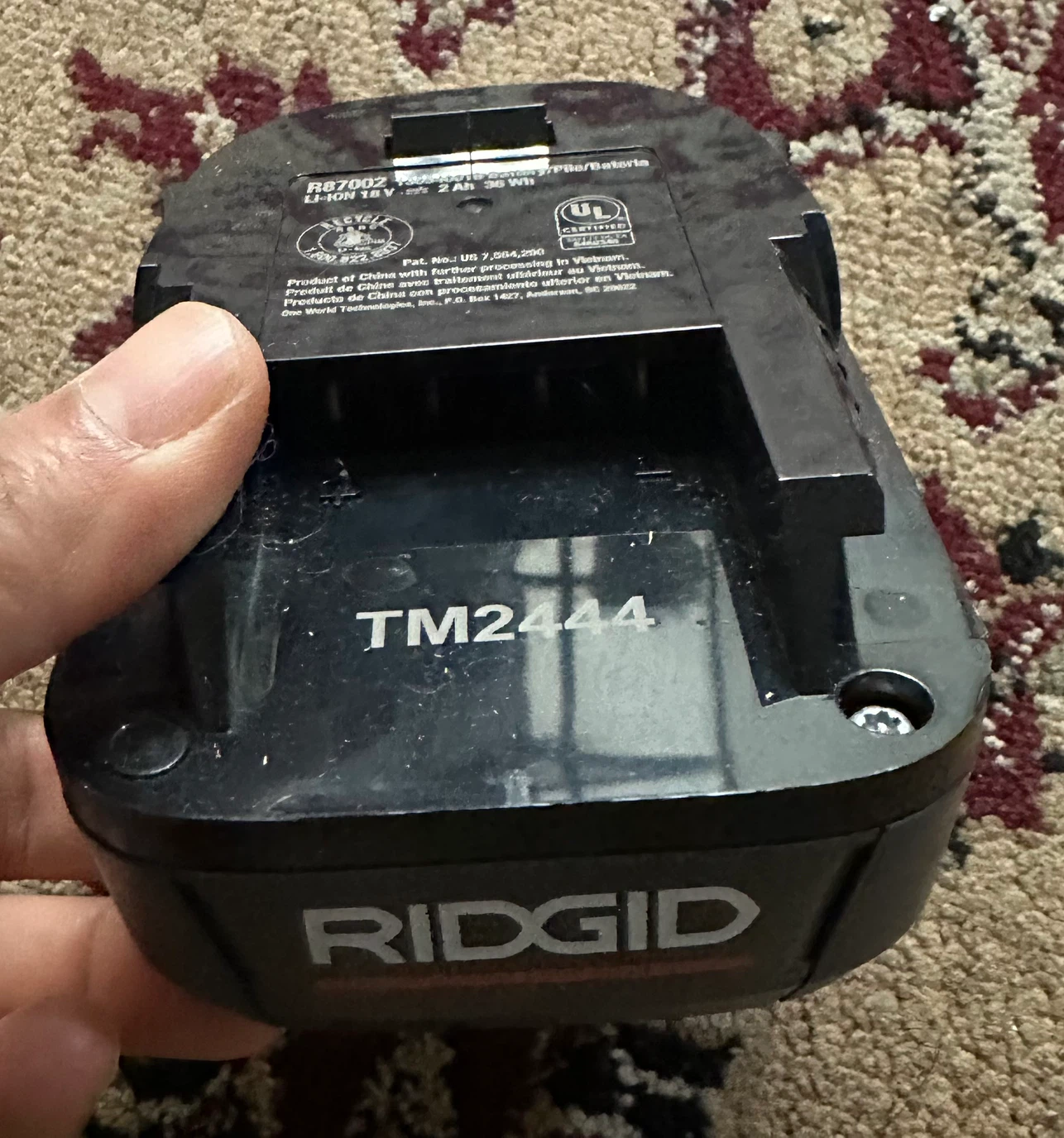 Ridgid 18V 2Ah Lithium-Ion Battery