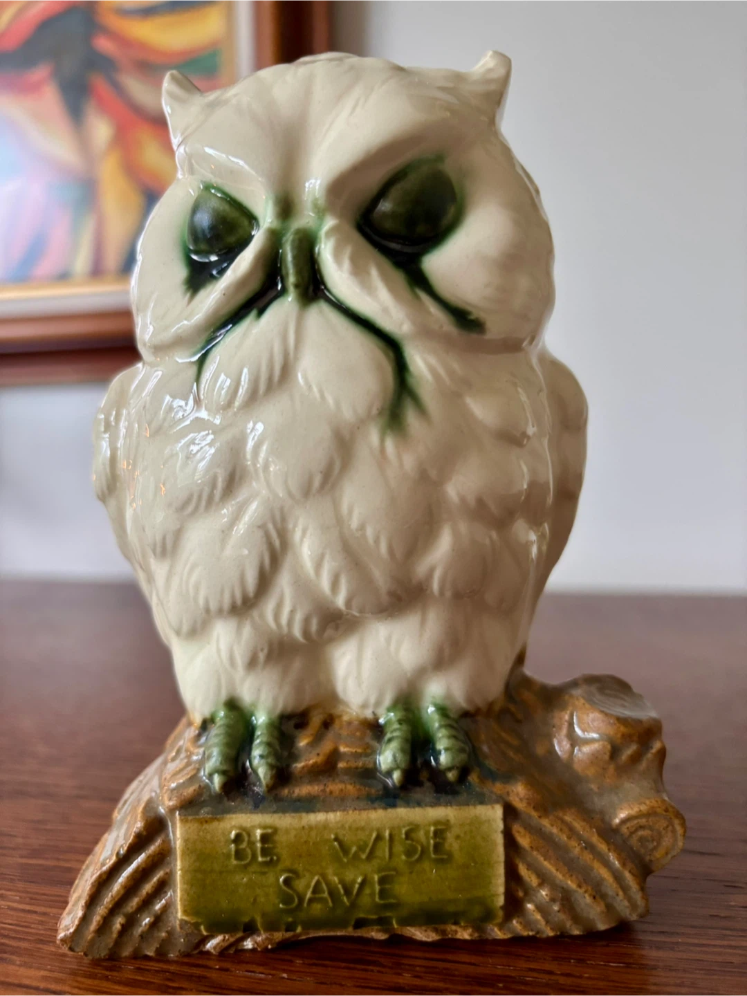 Vintage Angry Owl Coin Bank - photo 3