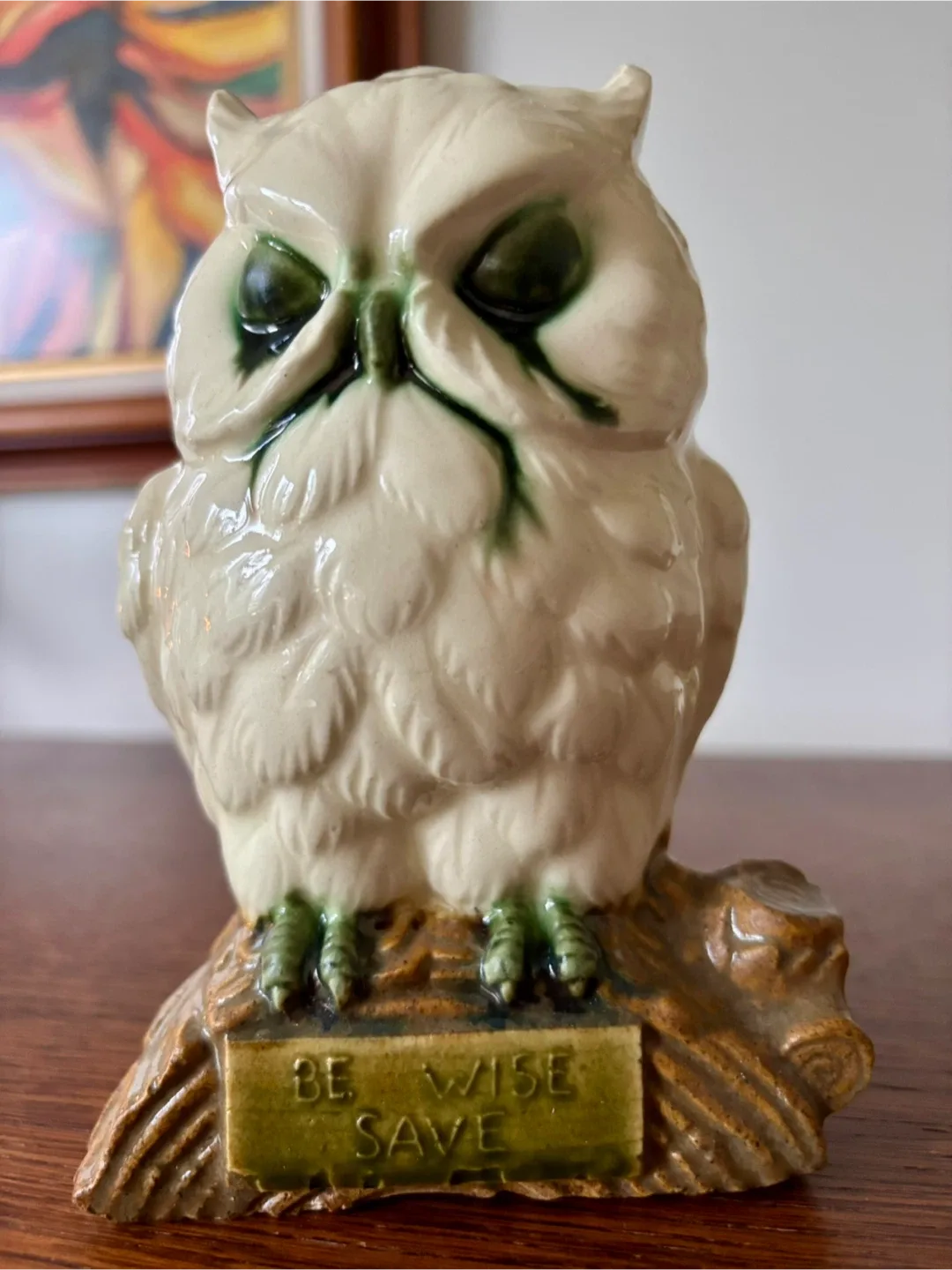 Vintage Angry Owl Coin Bank - photo 3