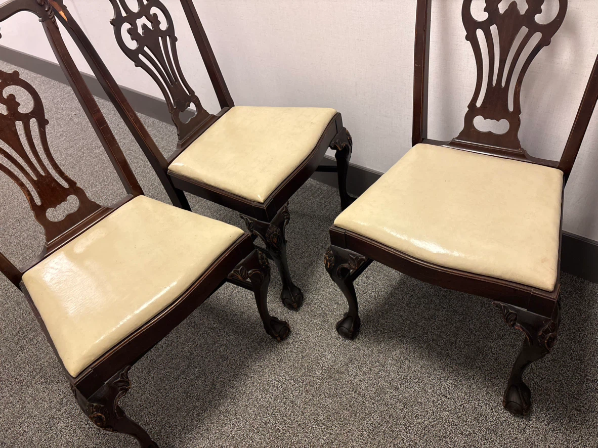 Set of 5 Chippendale Style Dining Chairs - photo 2