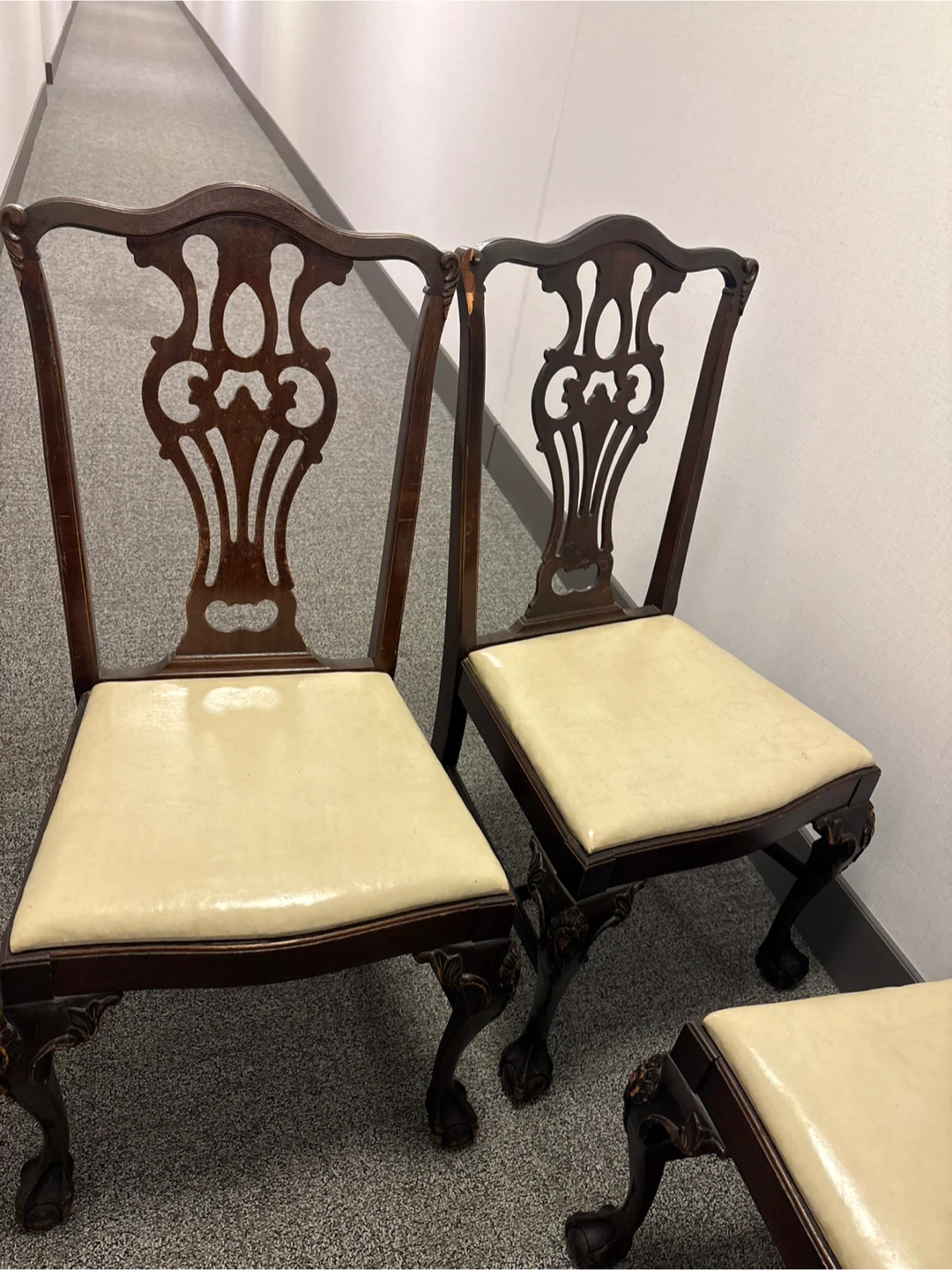 Set of 5 Chippendale Style Dining Chairs - photo 3