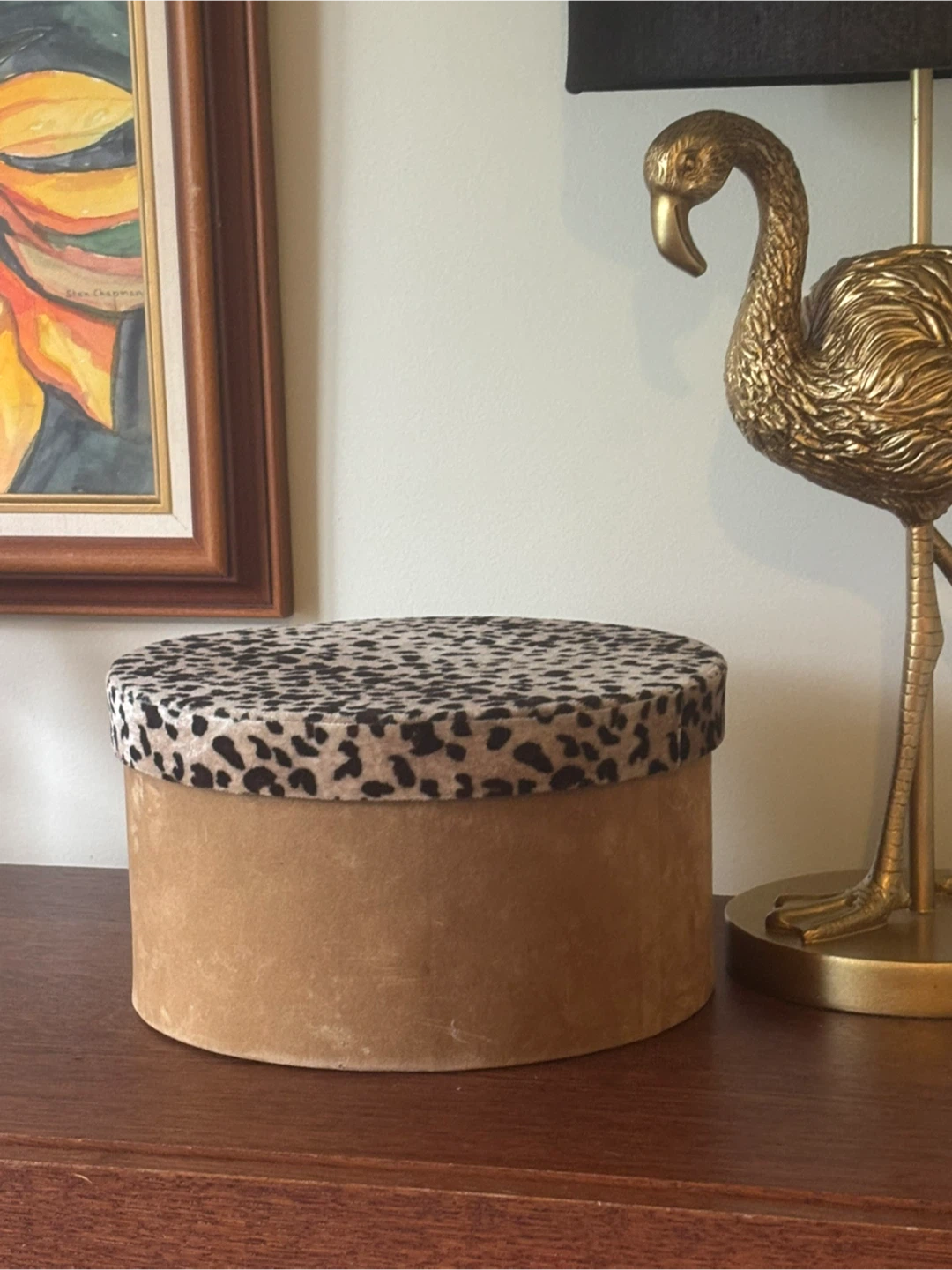 London Drugs Medium Cheetah Print Hat Box