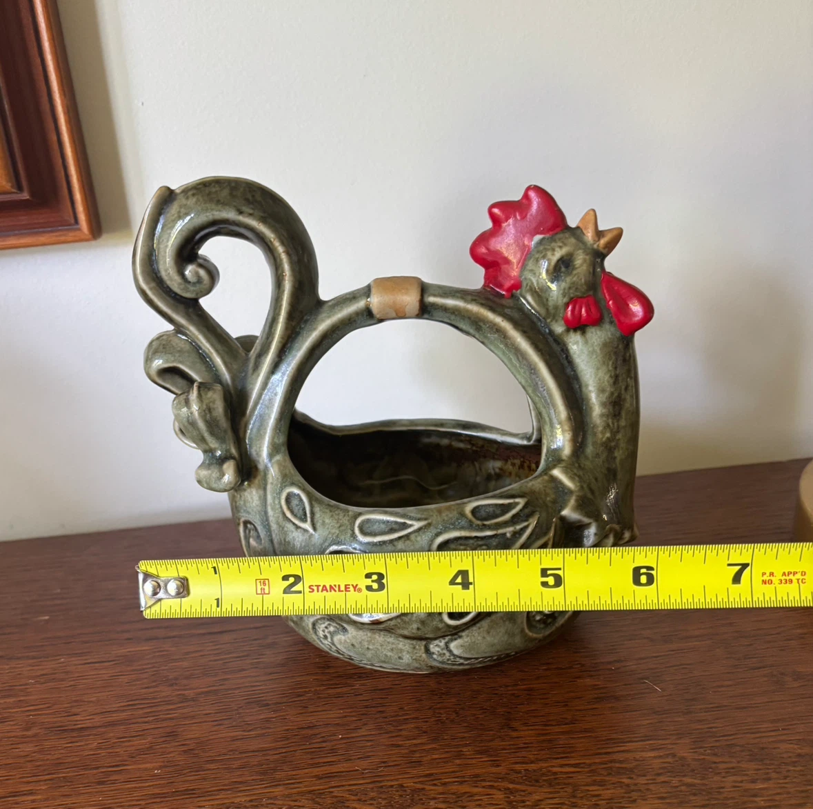 Ceramic Rooster Basket Holder - photo 5
