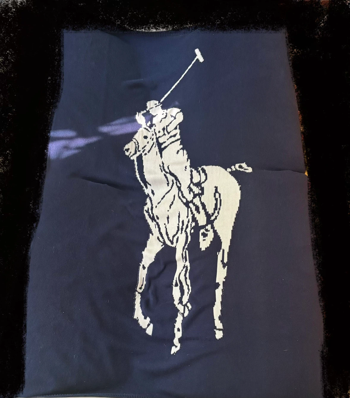 Vintage Polo Ralph Lauren Knit Throw Blanket