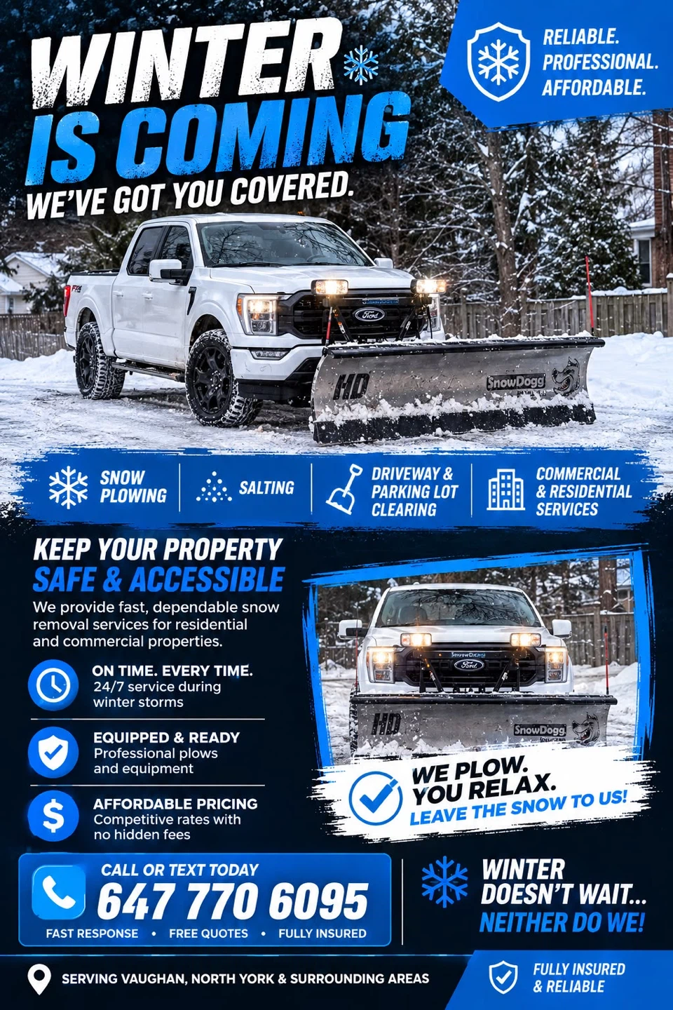 Professional Snow Plowing and Removal Services