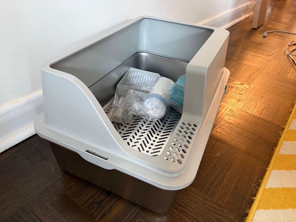 NEW Stainless Steel Sifting Cat Litter Box