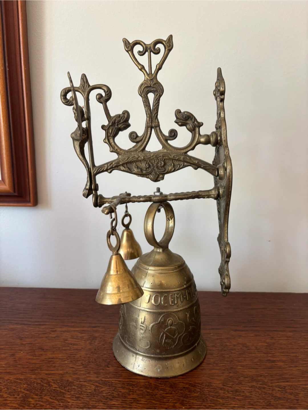 Vintage Brass Monastery Wall Bell - photo 2