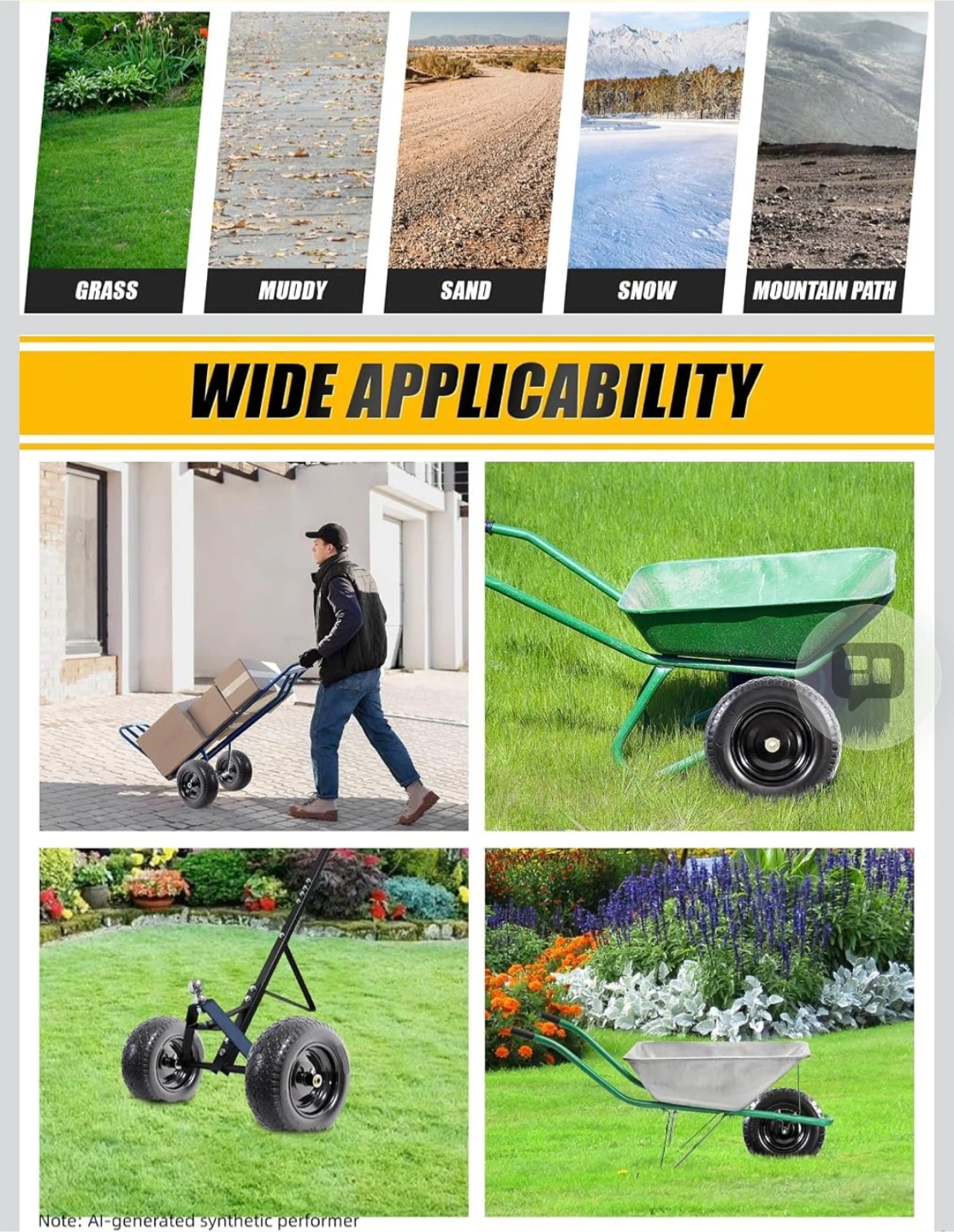MZREXN 14.5" Flat-Free Wheelbarrow Tires - 2 Pack - photo 5
