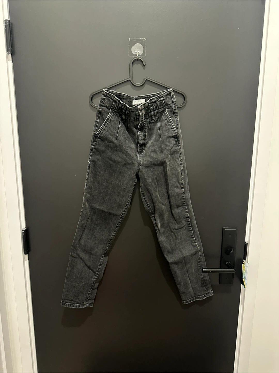 Denim Forum grey high-waisted jeans