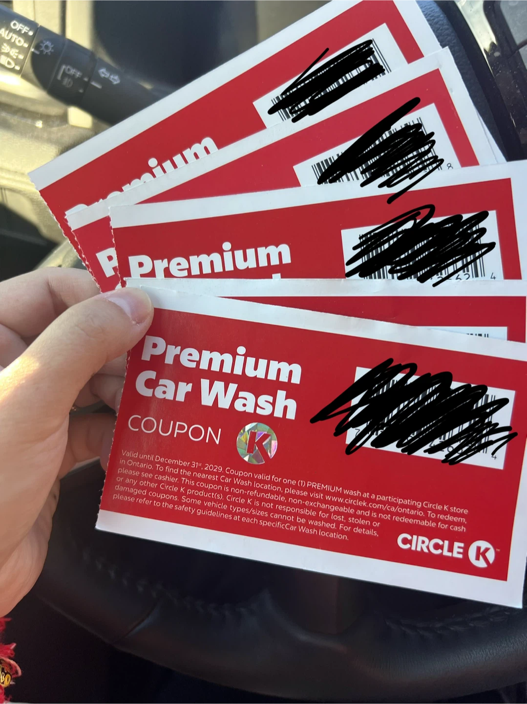5 Circle K Premium Car Wash Coupons