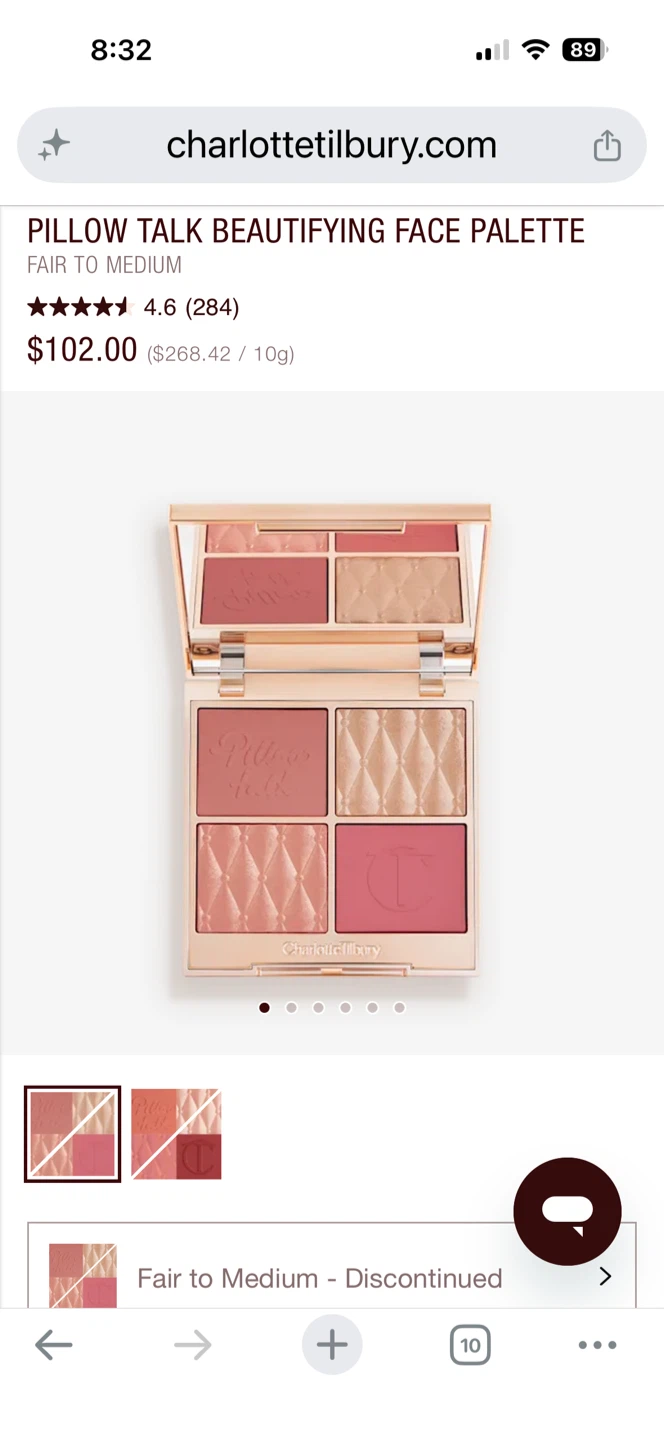 Charlotte Tilbury Pillow Talk Beautifying Face Palette