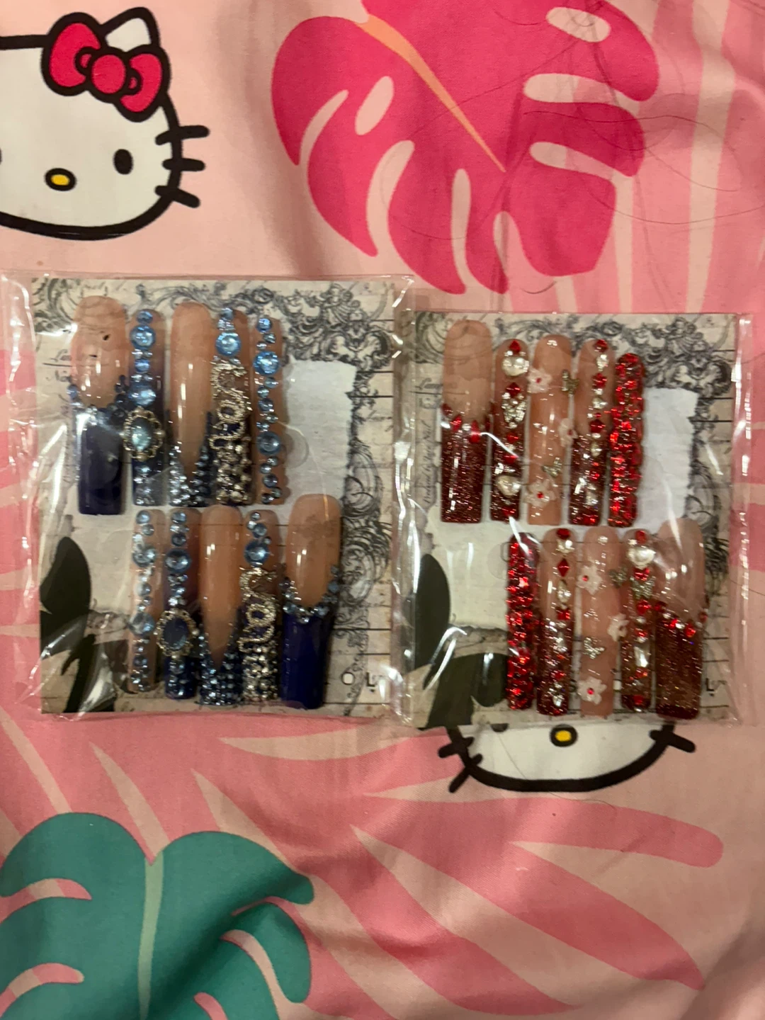 2 sets of cute handmade press on