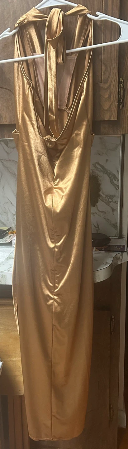 Satin Halter Neck Maxi Dress - photo 3