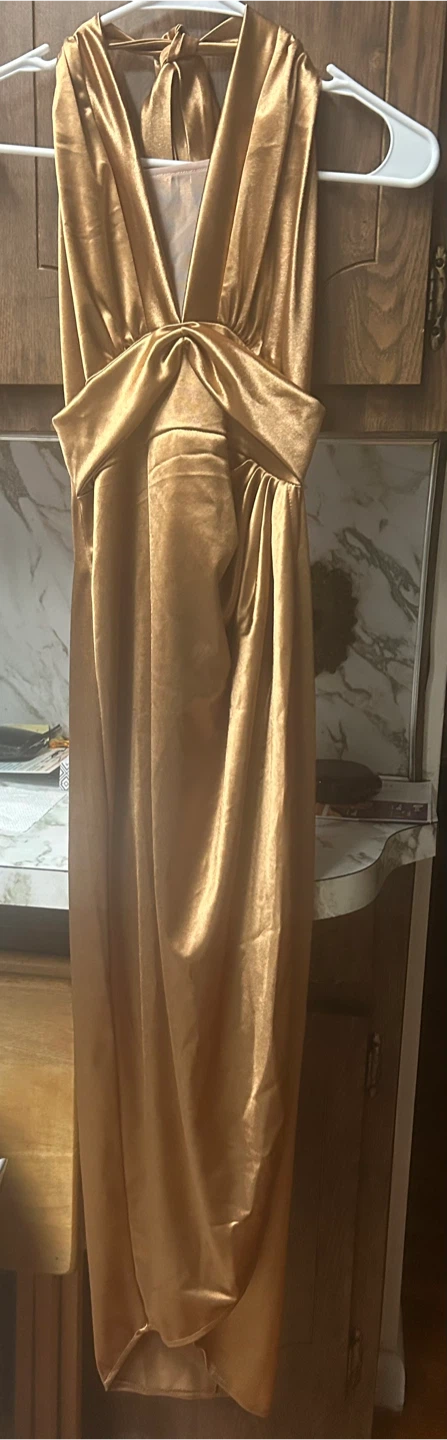 Satin Halter Neck Maxi Dress - photo 2
