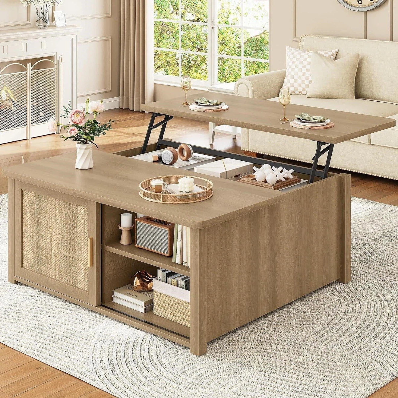Lift Top Coffee Table with Storage