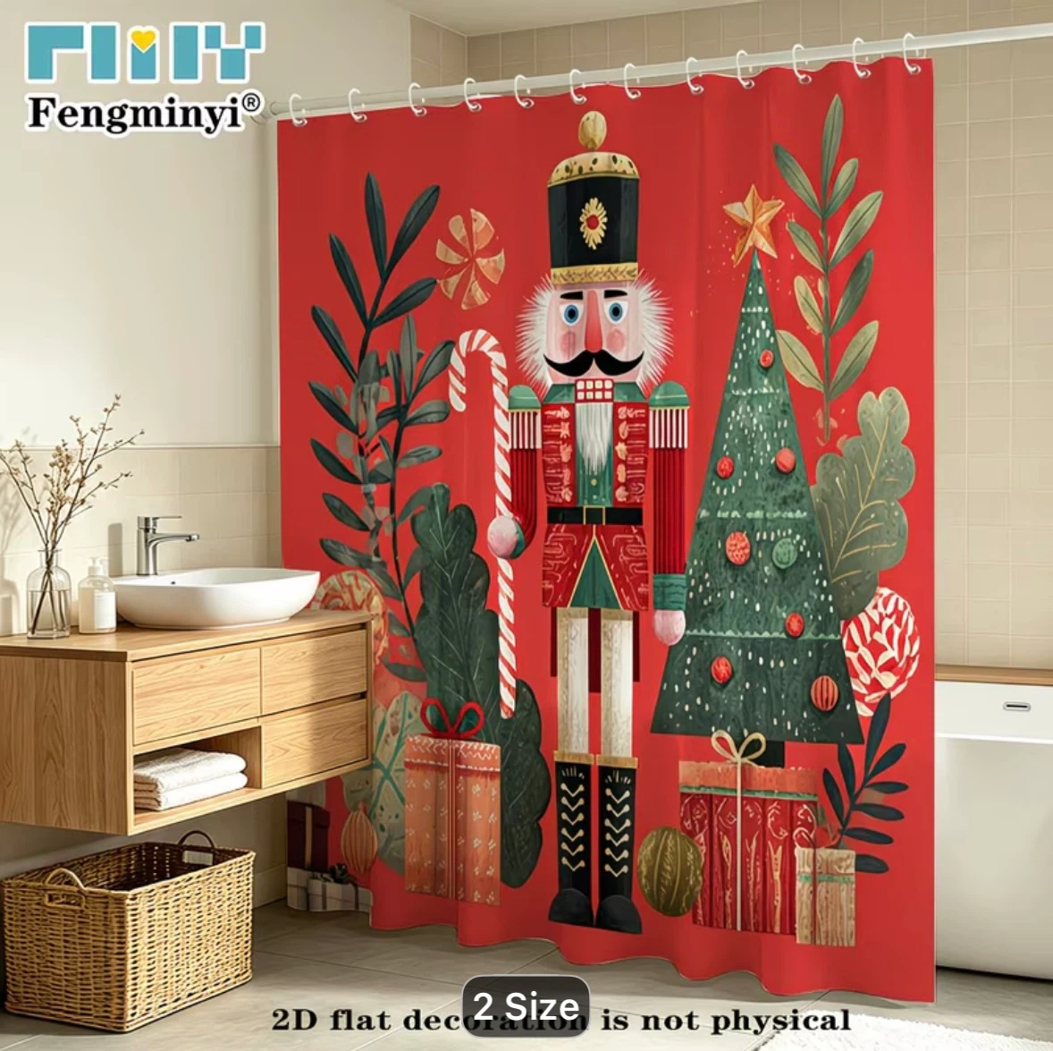 New Stock Christmas Nutcracker Shower Curtain