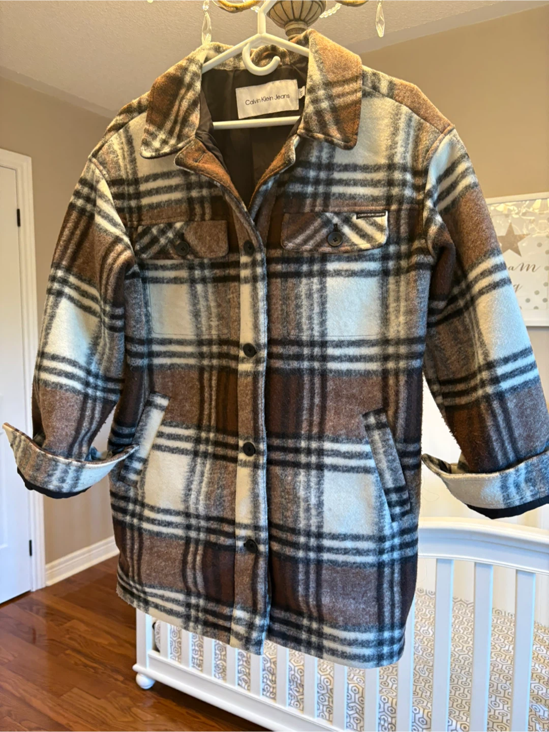 Ladies size small -Calvin Klein Jeans Plaid Shacket