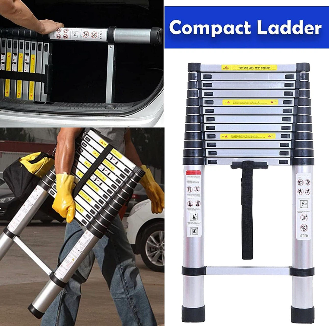 3.8m Telescopic Compact Ladder
