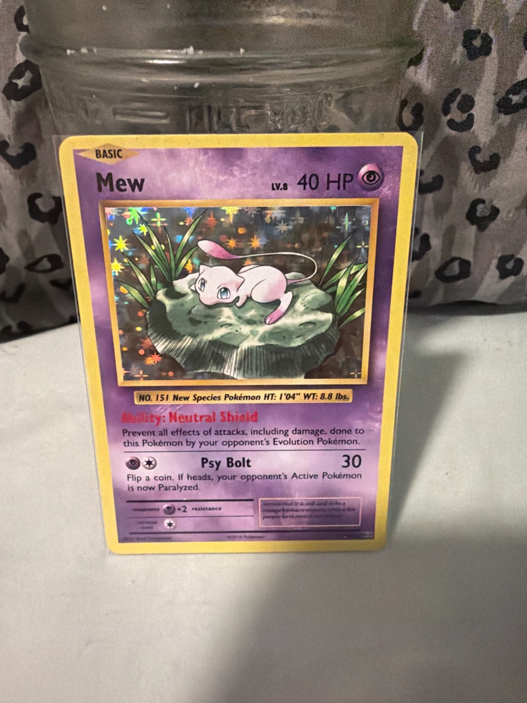 Pokemon Mew Holo Trading Card