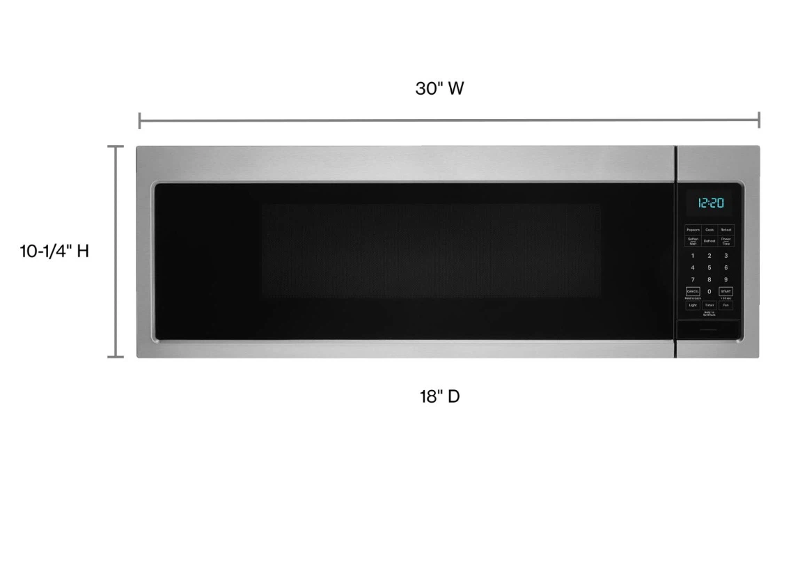 Whirlpool 1.1 cu ft. Low Profile Over-the-Range Microwave - photo 3
