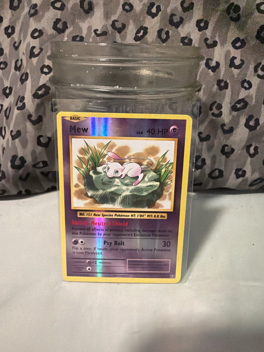 Mew Pokemon Trading Card (reverse holo)
