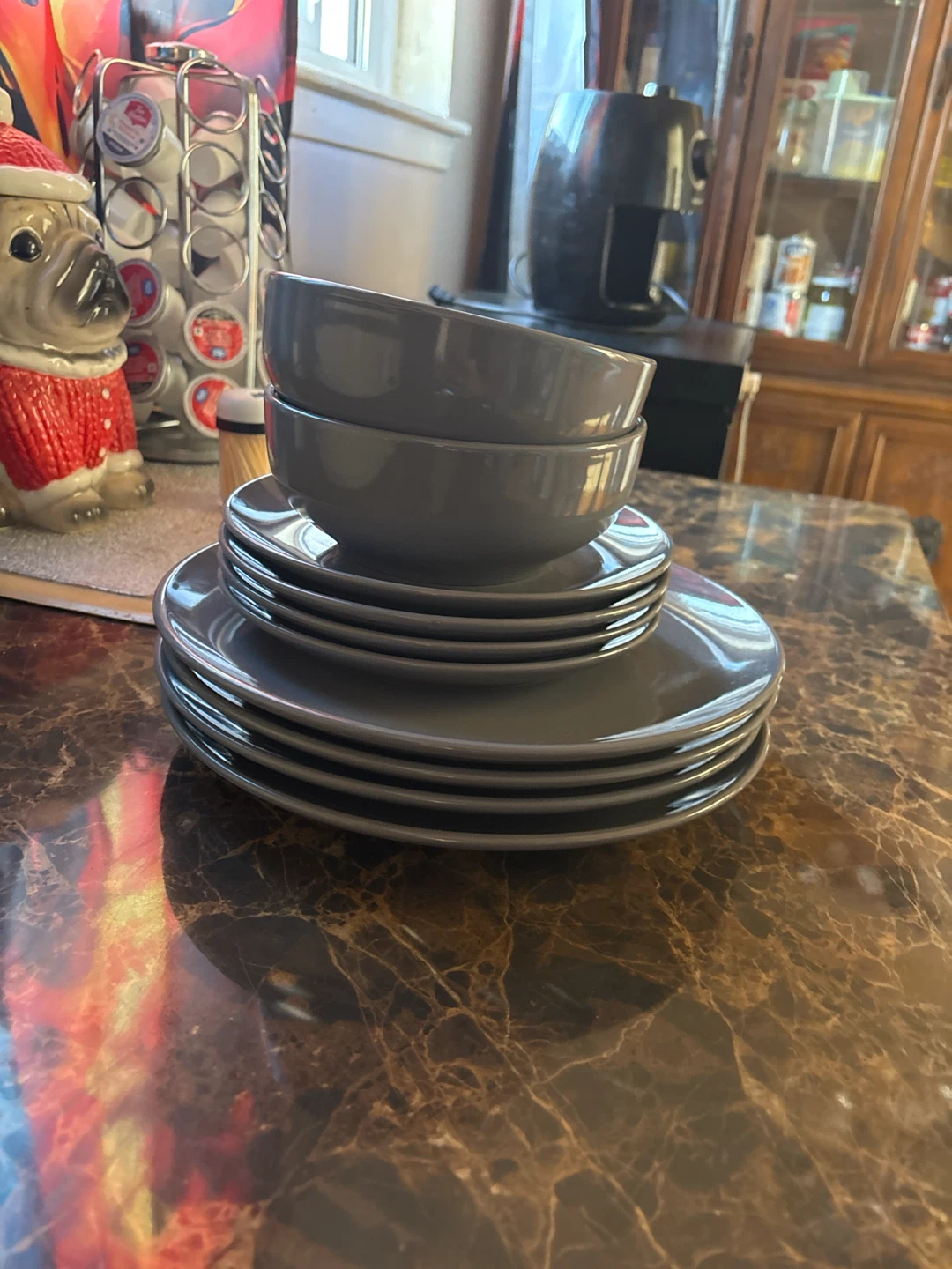 Set of Grey Dinnerware