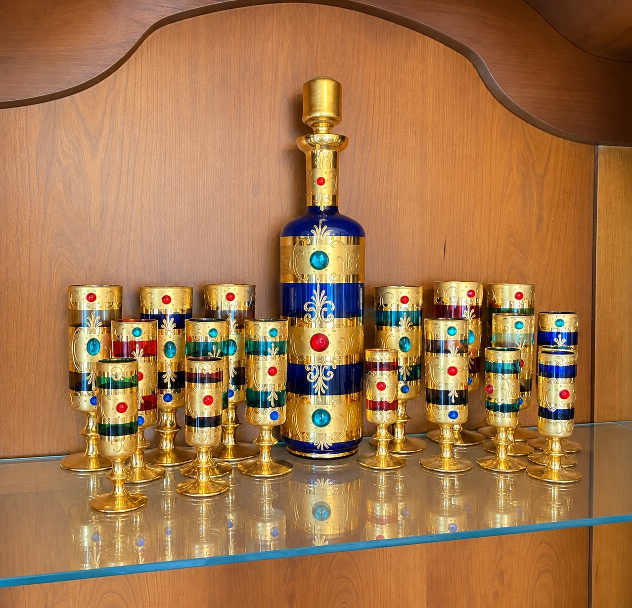 Vintage Venetian Style Decanter Set