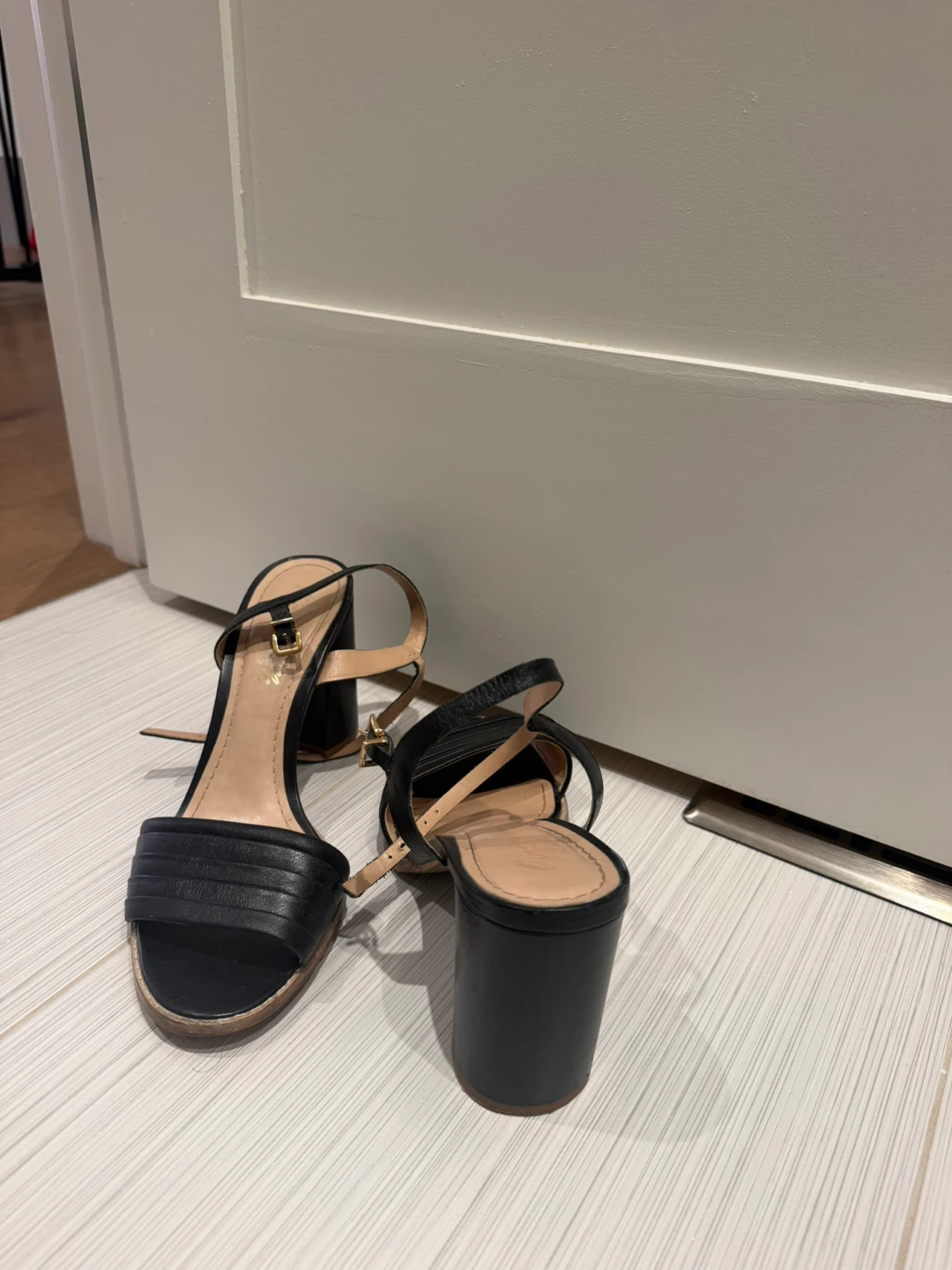 Black Block Heel Sandals