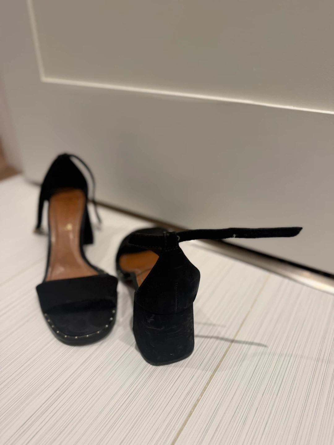Black Block Heel Sandals - photo 4