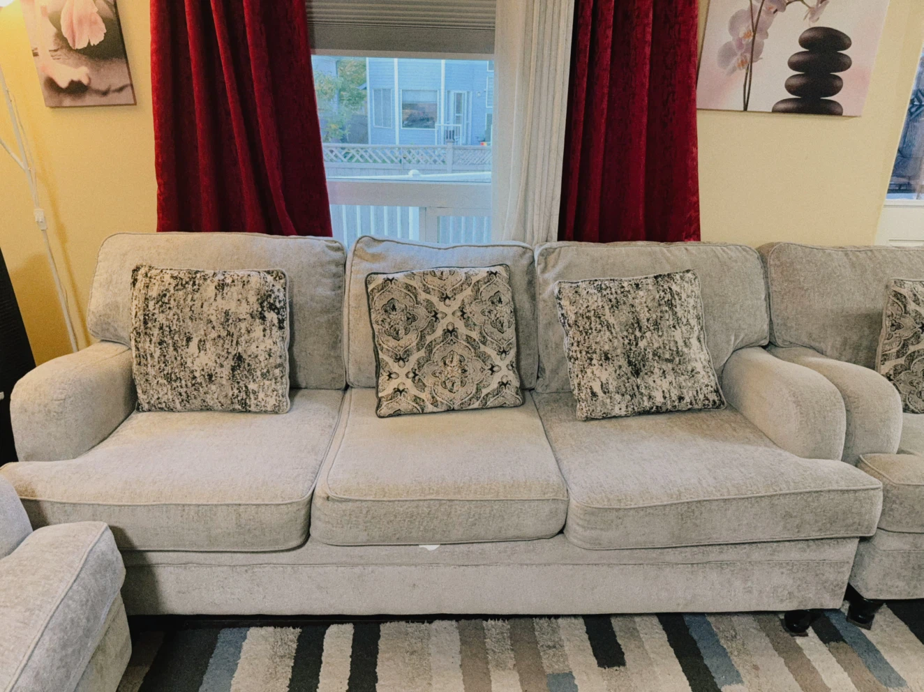 Bellmont 89” Chenille Sofa – Platinum Grey - photo 4
