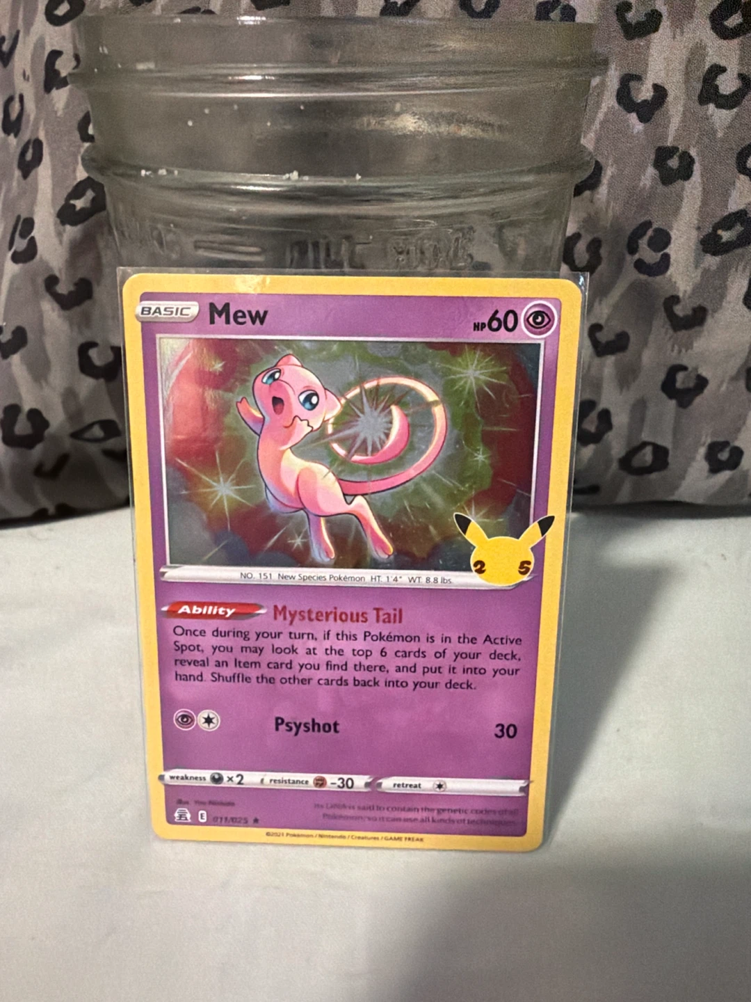 Pokemon 25th Anniversary Mew Holo Card