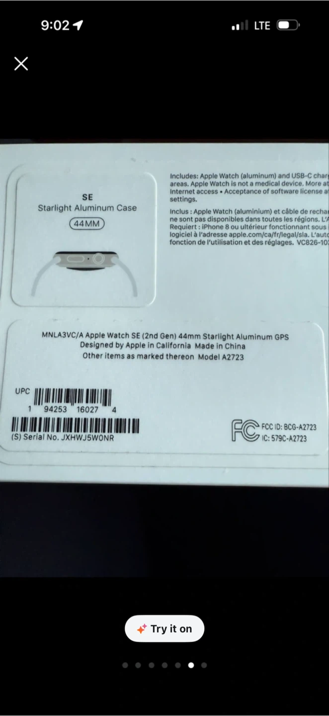 Apple Watch SE (2nd Gen) 44mm Starlight - photo 2
