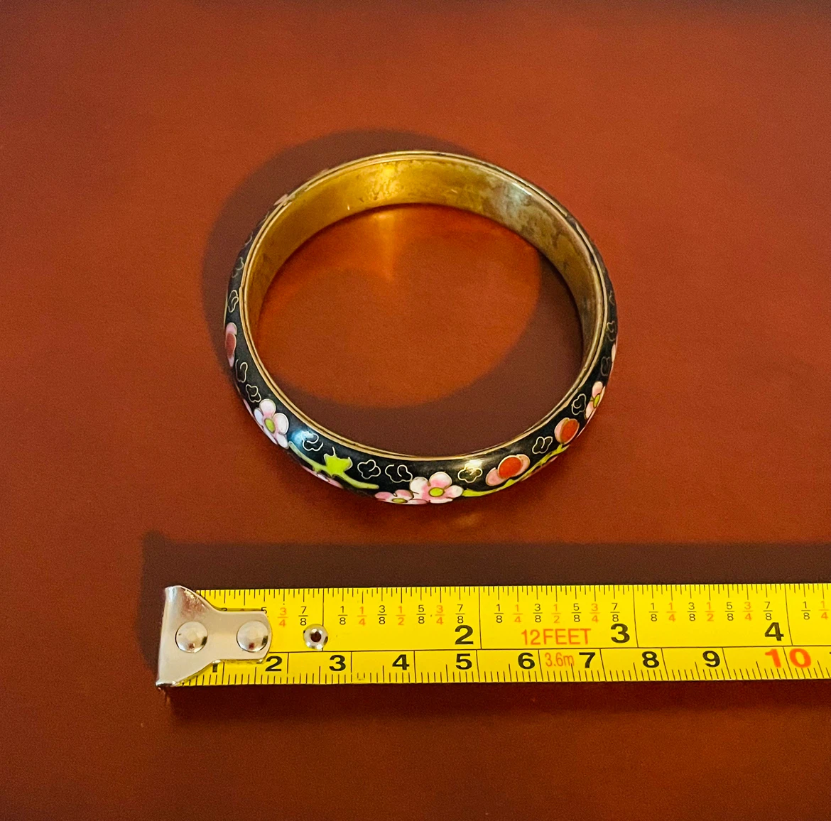 Vintage Damascene Bangle Bracelet - photo 3