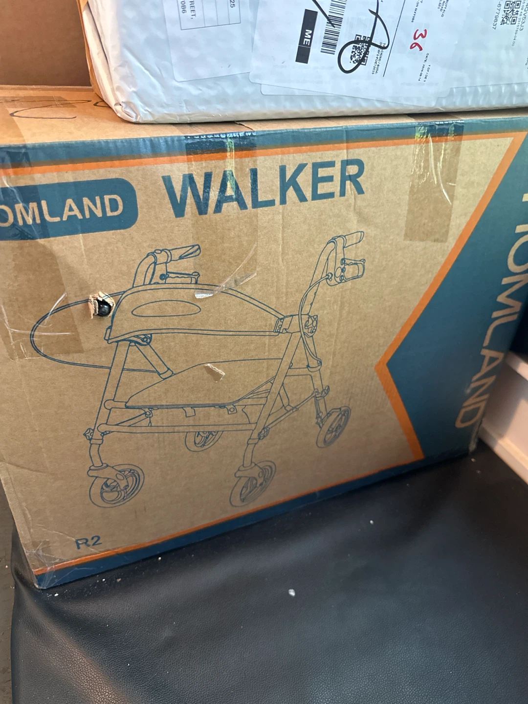 HOMLAND Foldable Rollator Walker with Seat