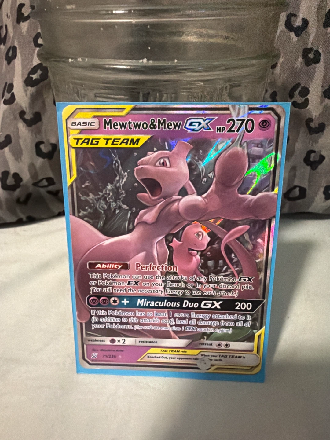 Mewtwo & Mew GX Tag Team Pokemon Card