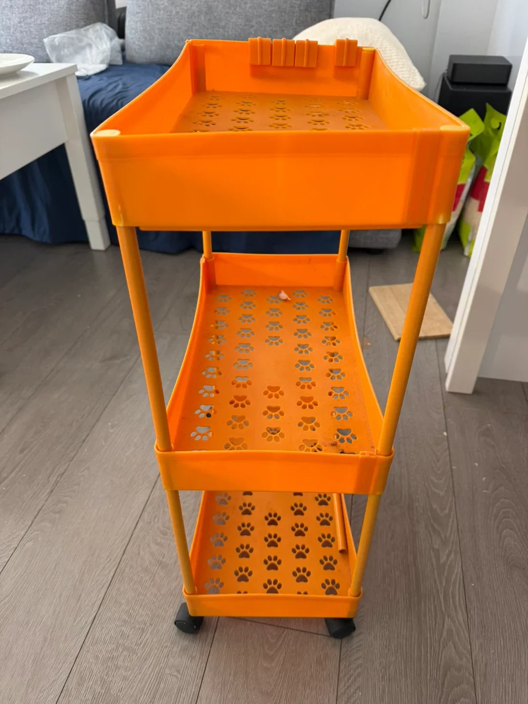 Orange 3-Tier Rolling Utility Cart - photo 2