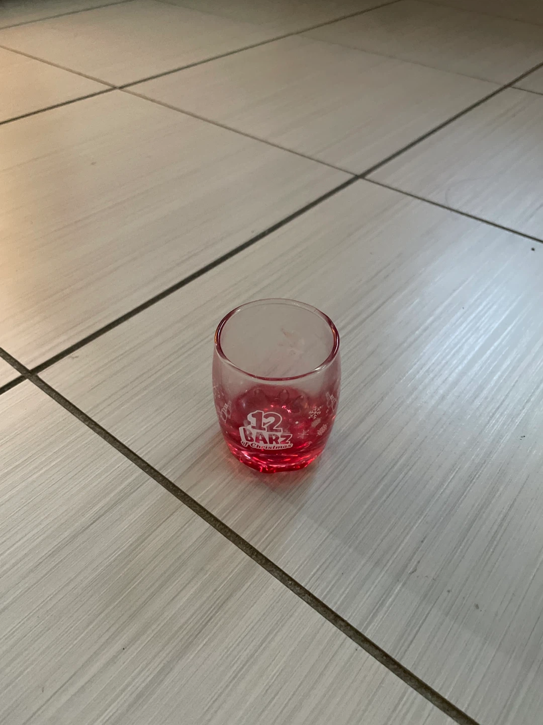 12 Barz of Christmas Red Shot Glass