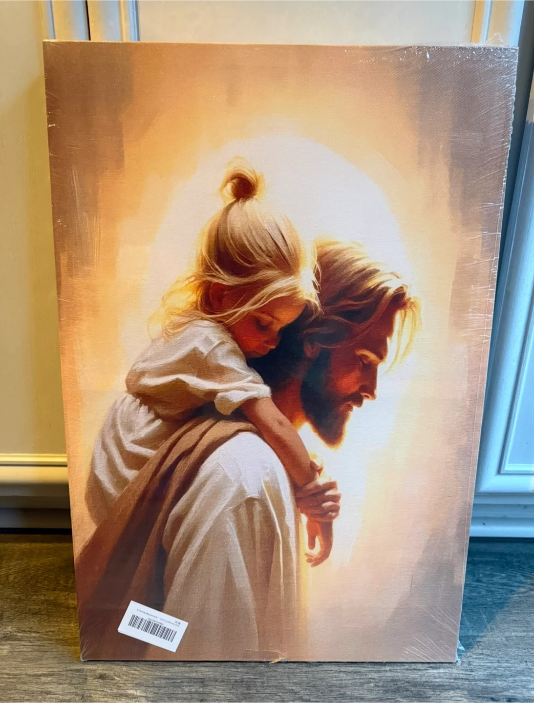 FFQ Jesus Carrying Little Girl Canvas Wall Art