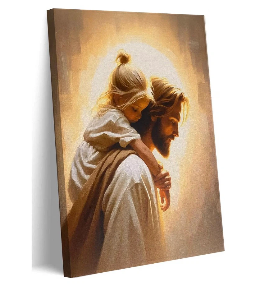 FFQ Jesus Carrying Little Girl Canvas Wall Art - photo 5