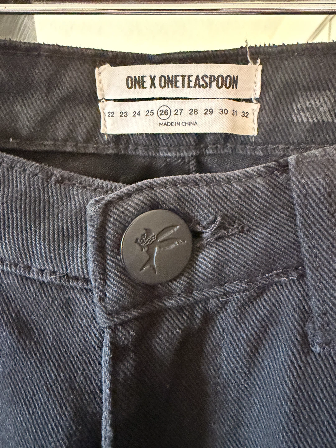 One X OneTeaspoon Freebird Jeans Black Size 26 - photo 3