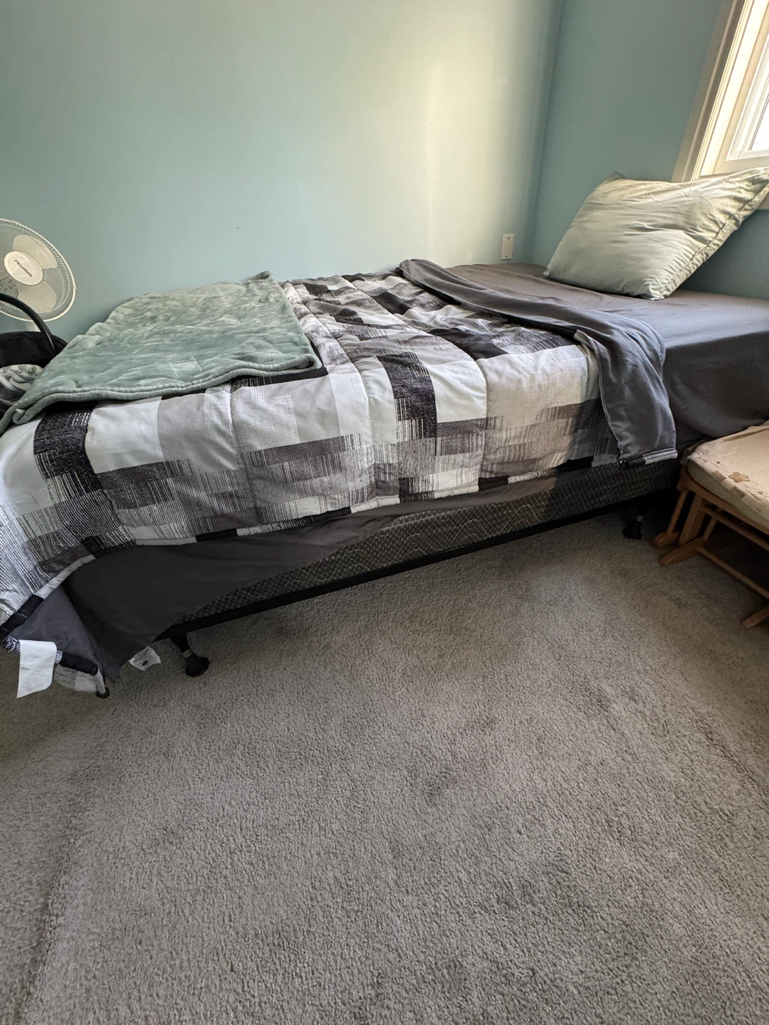 Queen Mattress with Frame & Box – Barely Used