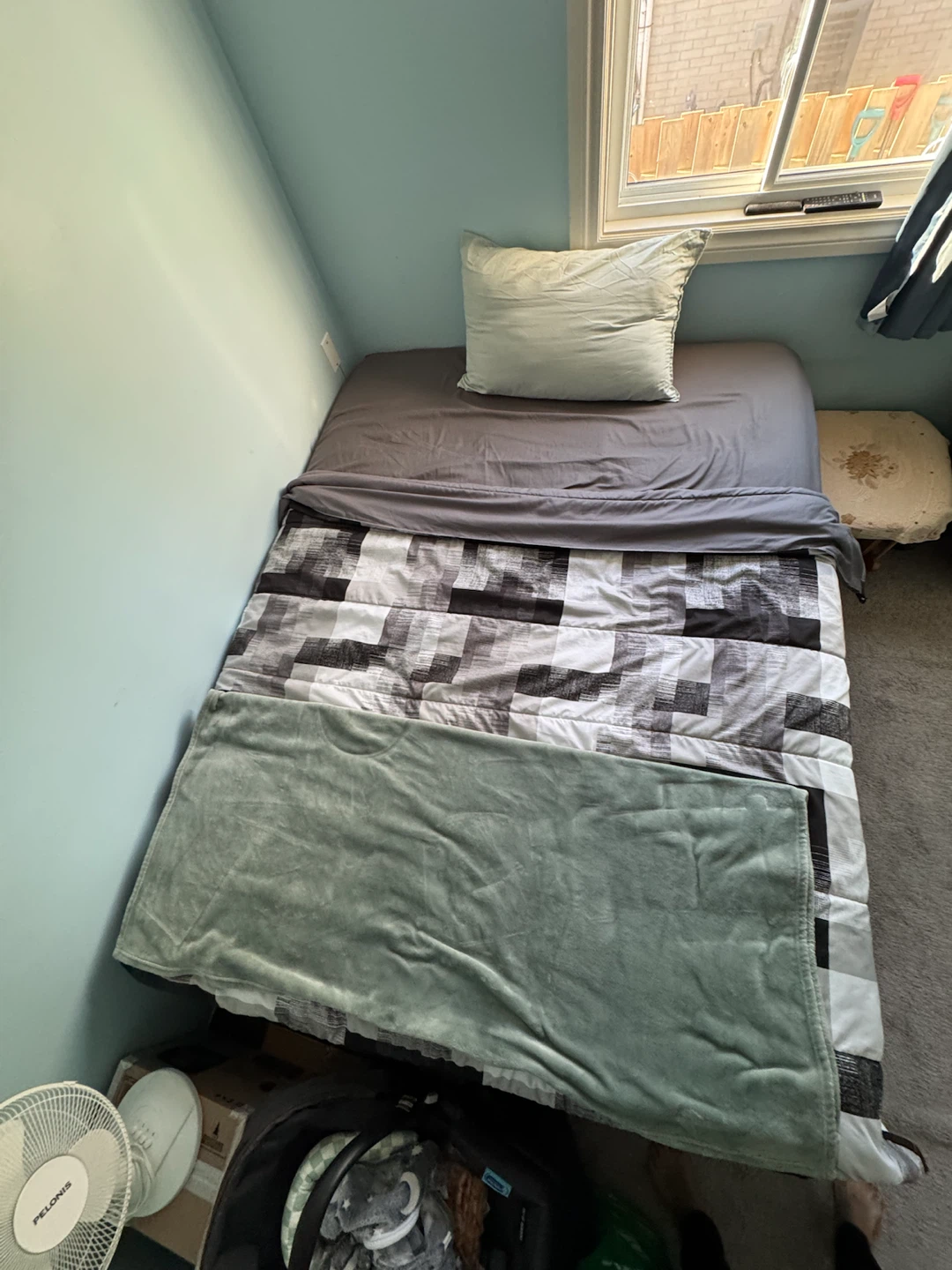 Queen Mattress with Frame & Box – Barely Used - photo 2