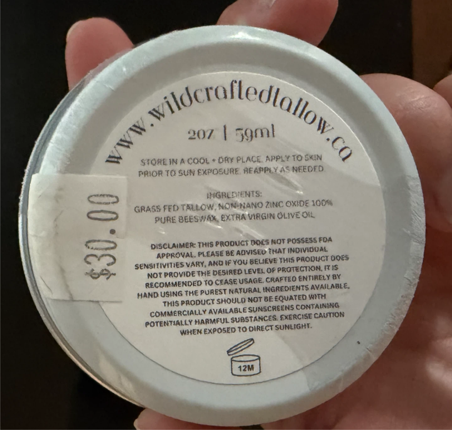 Wild Crafted Tallow Sun Balm - photo 2
