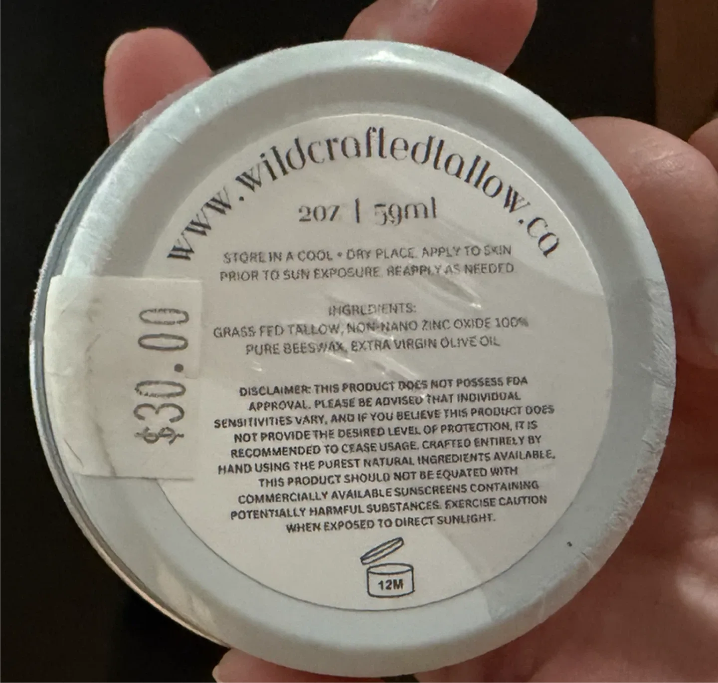 Wild Crafted Tallow Sun Balm - photo 2