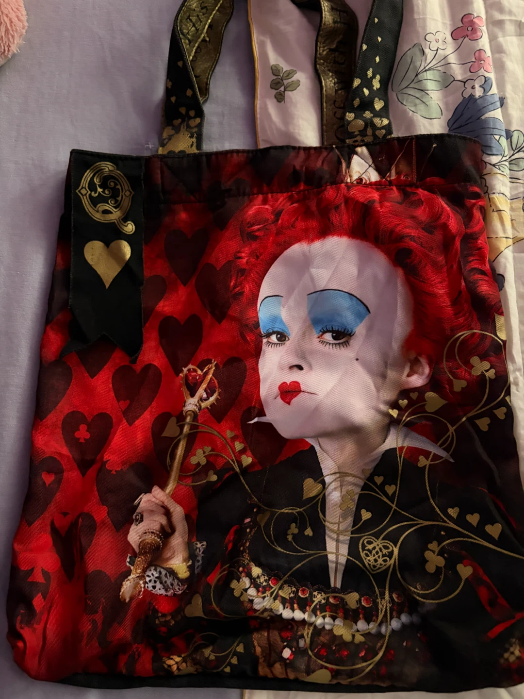 Alice in Wonderland Red Queen Tote Bag