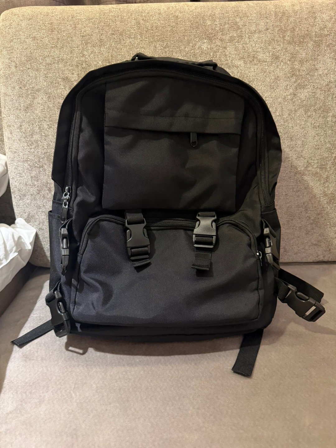 Black Multi-Pocket Backpack