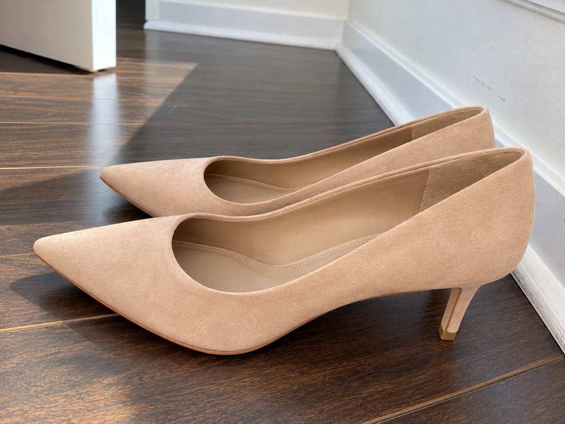 Vince Camuto Nude Suede Kitten Heels - photo 2