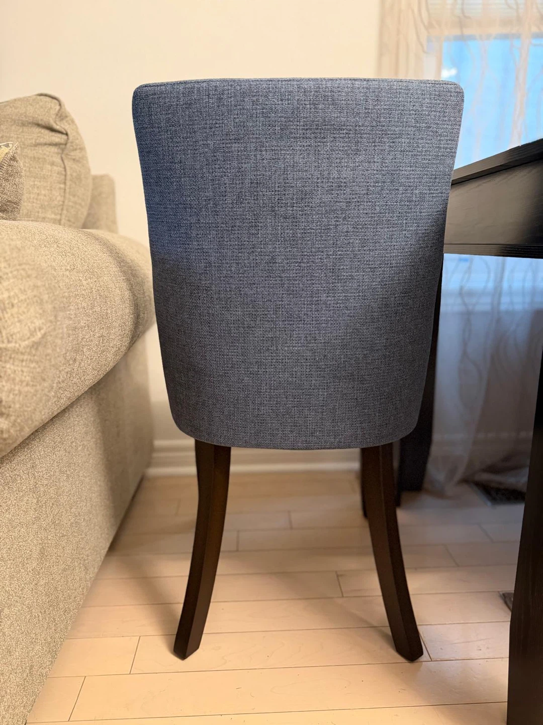 Pair Blue Upholstered Dining Chair - photo 5