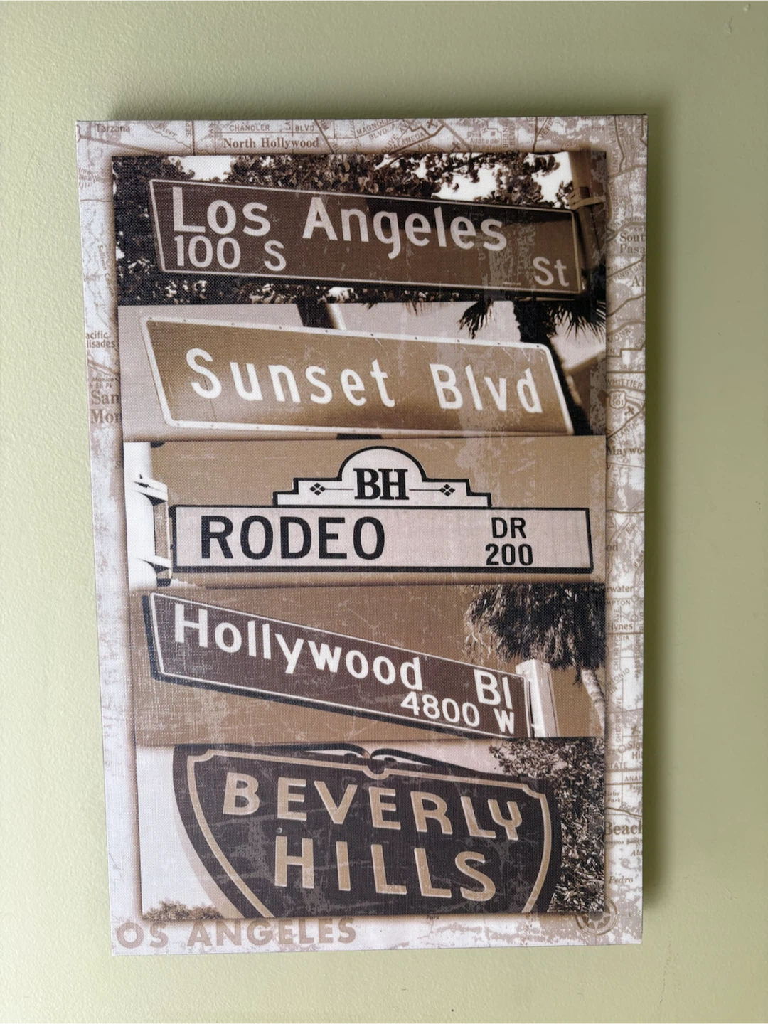 Los Angeles Street Signs Canvas Art