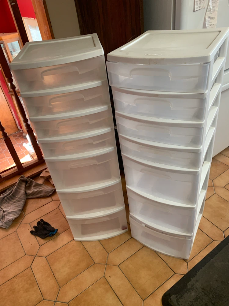 Two Sterilite 7-Drawer Storage Carts